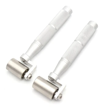 

2Pcs Stainless Steel Heavy Hand Wallpaper Seam Roller Home Decoration Pressure Roller Small 40mm