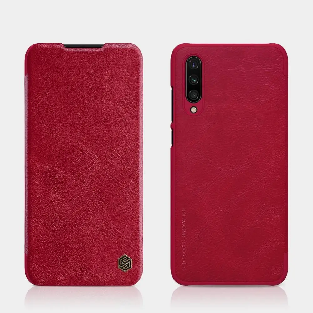 Винтажный роскошный Флип кожаный чехол для телефона Xiaomi Mi 9 Lite - Цвет: Rose Red