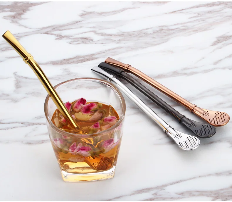 Прямая продажа 304 нержавеющая сталь xi guan shao Yerba mate coffee Cocktail фильтр Stir shao xi guan посуда