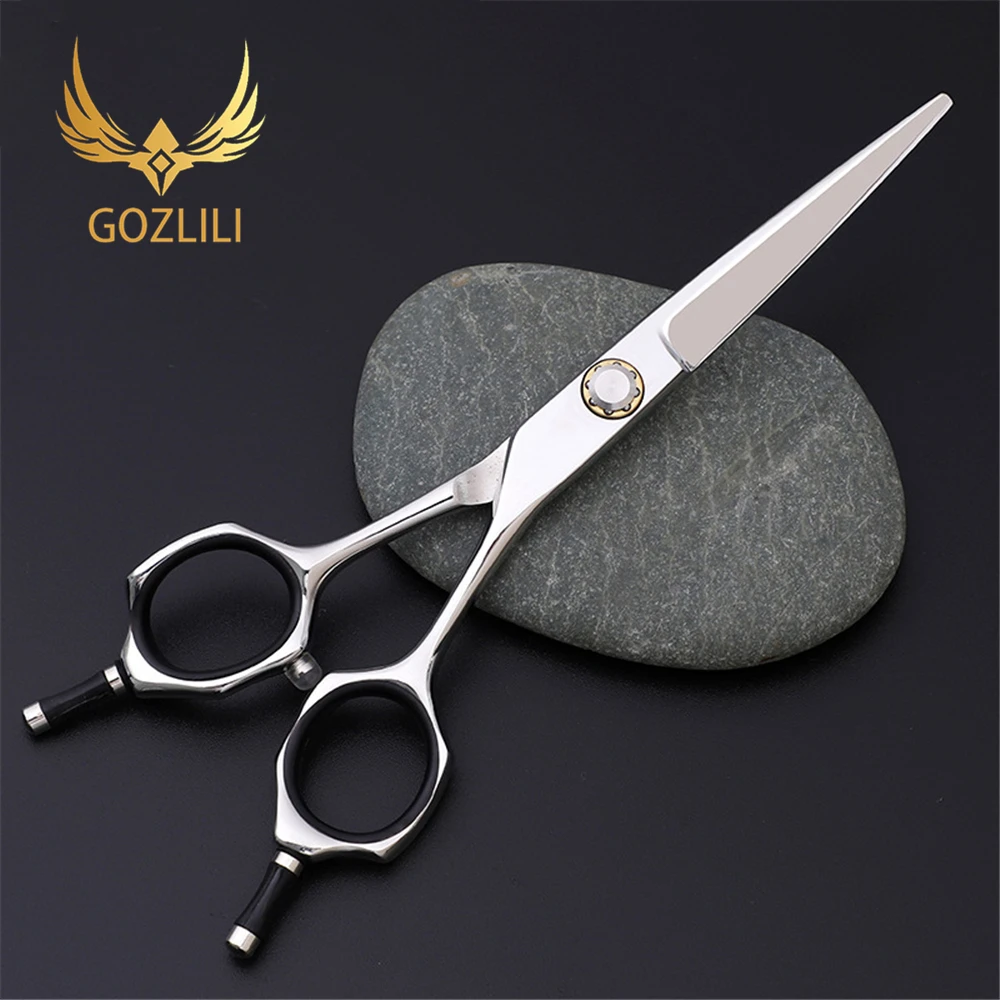 GOZLILI Japanese 5.5inch 440C Hair Scissors Professional Scissors With Big Bearing Screw Hair Cutting And Thinning Scissors Tool (2)