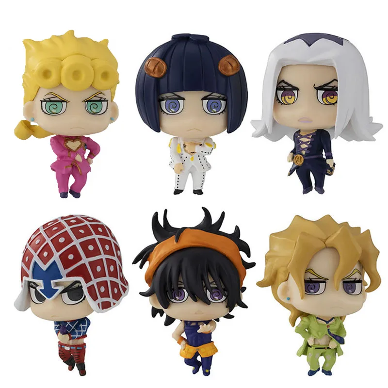 

Japan Anime Jojo's Bizarre Adventure Figure Jojos Family Golden Wind Mini Figure Big Giorno Cute Toys For Kids Baby Gift