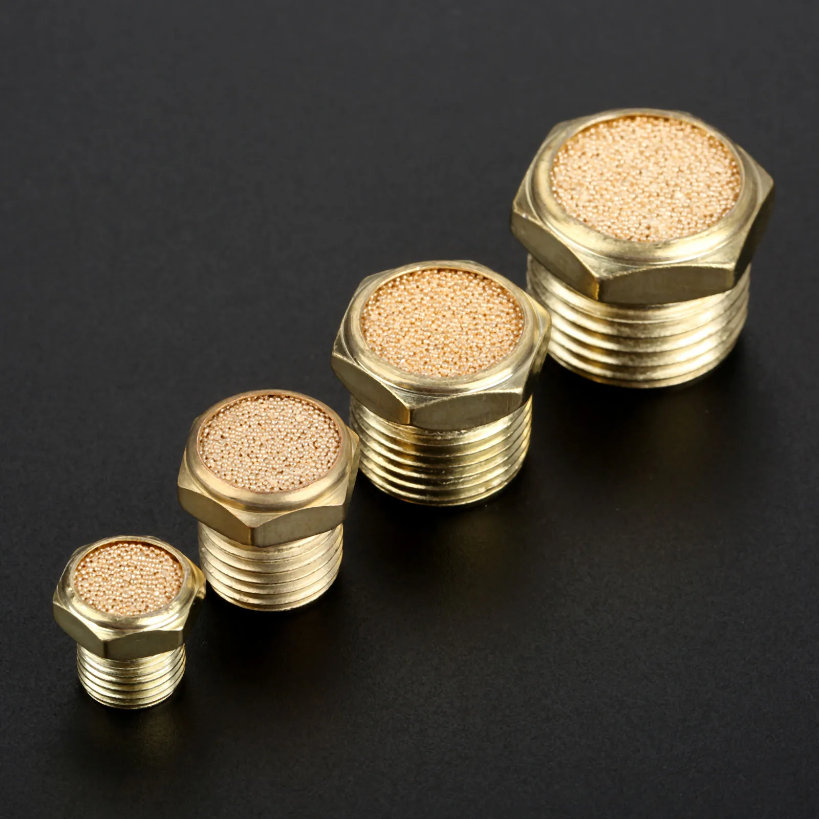 Латунный пневматический Сапун 5 шт. вентиляционное отверстие глушитель фитинг