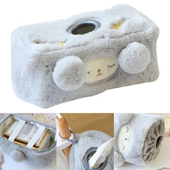 

Lamb Tissue Box Plush Cartoon Sheep Tissue Box Cover Car Livingroom Bedroom Stuffed Tissue Box Holder H99F