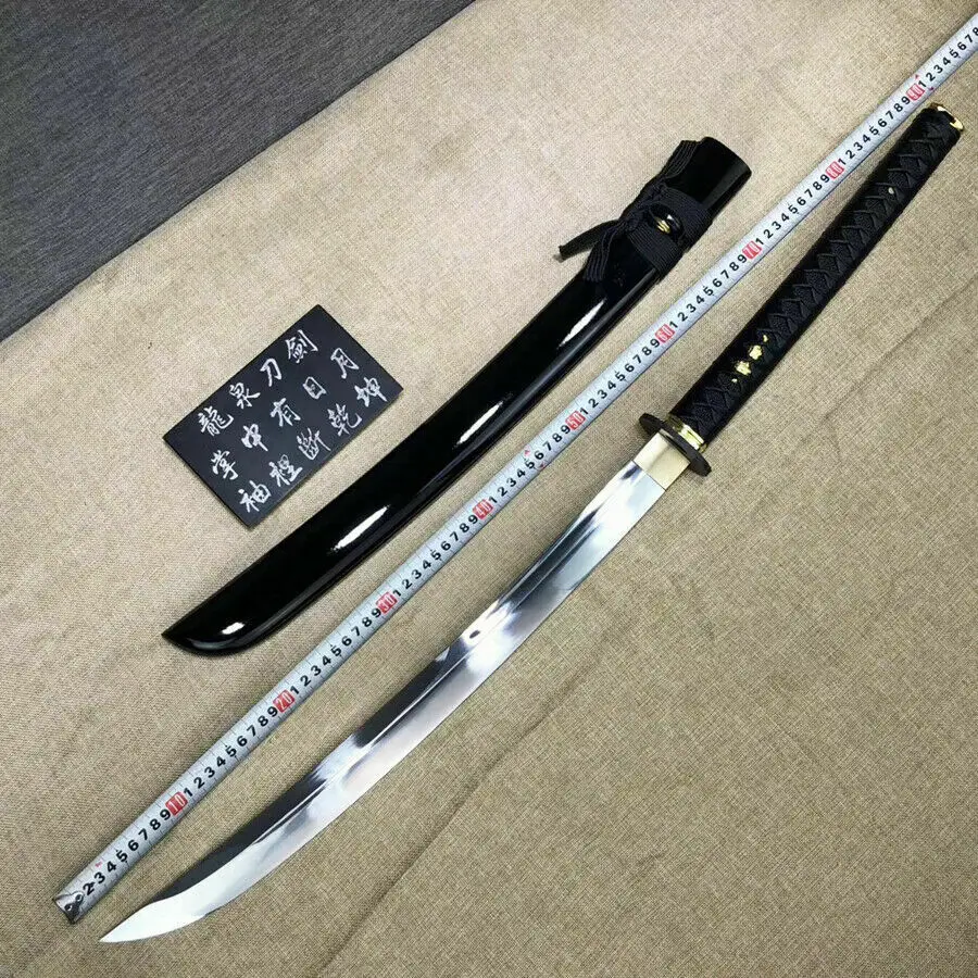 Hand-Forging Sharp 1095Hgh Carbon Steel Blade Japanese Samurai Broad Knife Saber Sword Katana