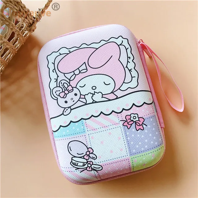 Коробка для наушников на молнии сумка Мелодия Две звезды Cinnamoroll Dumbo Сейлор Мун Единорог леопардовый узор 9,5 см* 13,3 см