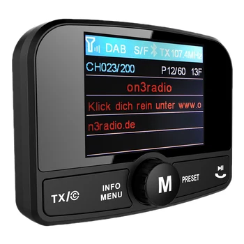 

Bluetooth FM Transmitter Car MP3 Player Hands, Free Car Kit Wireless Radio Audio Adapter with TF Card