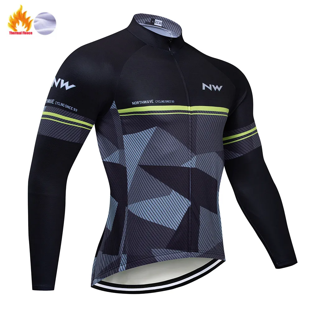 Winter Jersey Northwave зимний термо флисовый комплект одежда для велоспорта NW Мужской трикотажный Костюм спортивный для езды на велосипеде MTB Одежда комбинезон теплые комплекты - Цвет: Winter Jersey