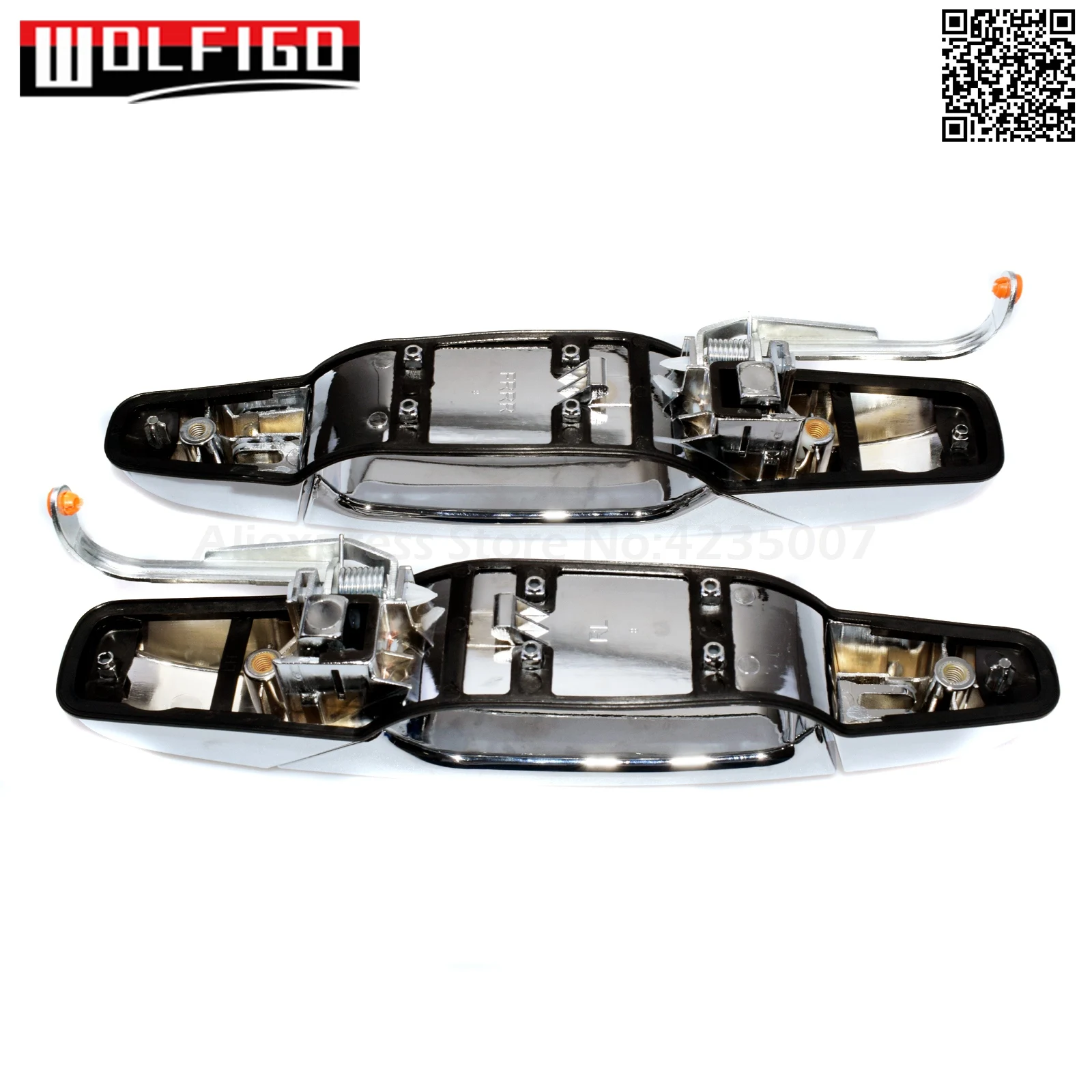 WOLFIGO передний задний LH RH хром наружные дверные ручки для Chevy Tahoe Gmc Yukon Sierra Denali 25960525,25960526, 25960521,25960522