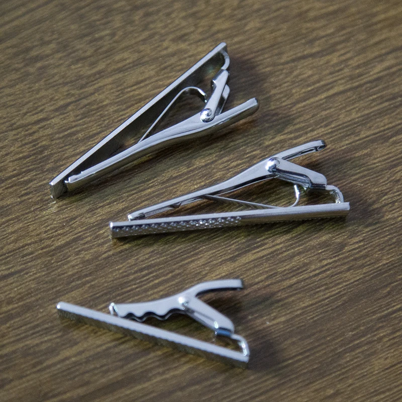 Tie Clip Bright Chrome Stainless Steel Jewelry Necktie Clips Pin Clasp Clamp Wedding Charm Creative Gifts Tie Clip for Men