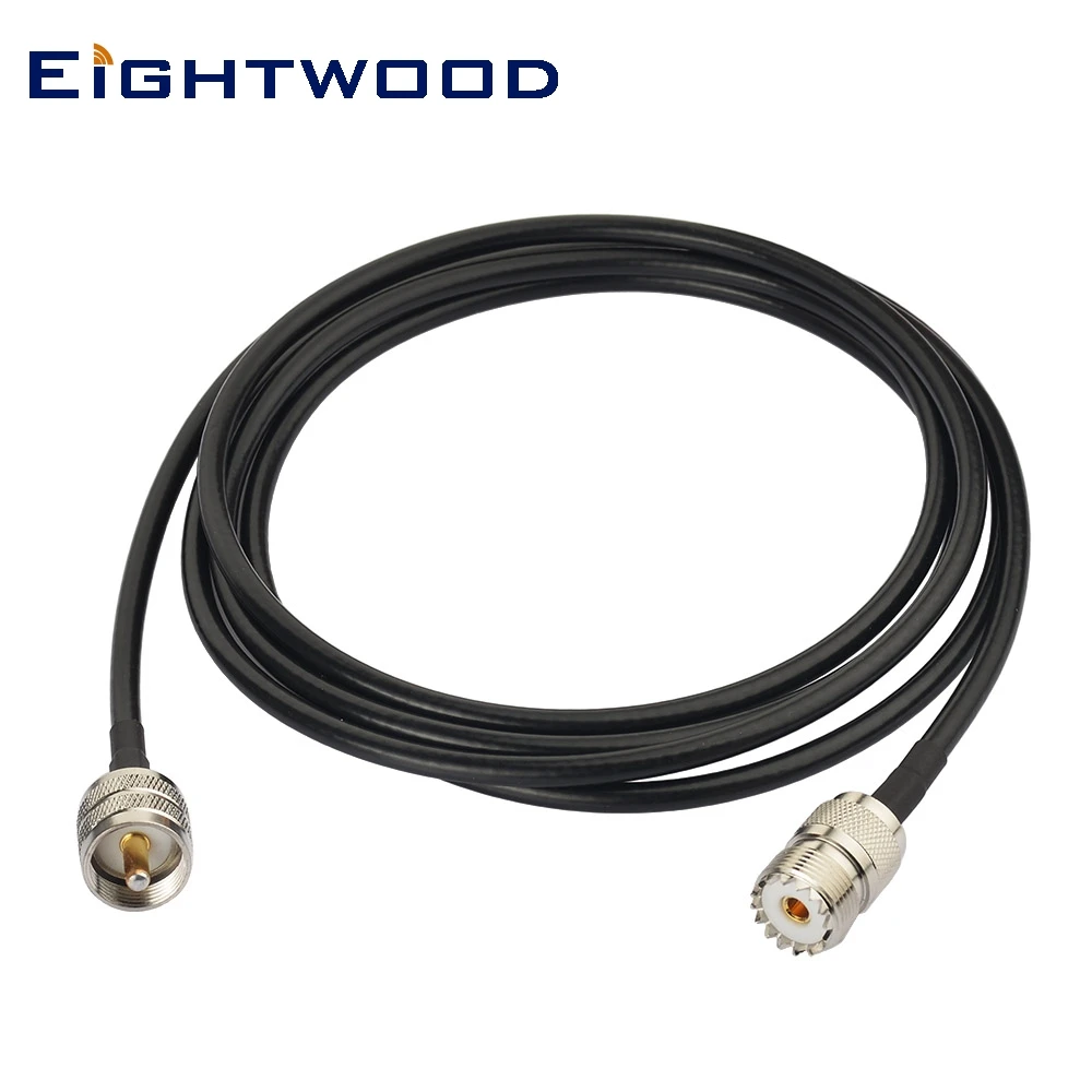 Eightwood UHF PL259 Male to SO239 Female RG58 антенный коаксиальный кабель 3 м для любительского