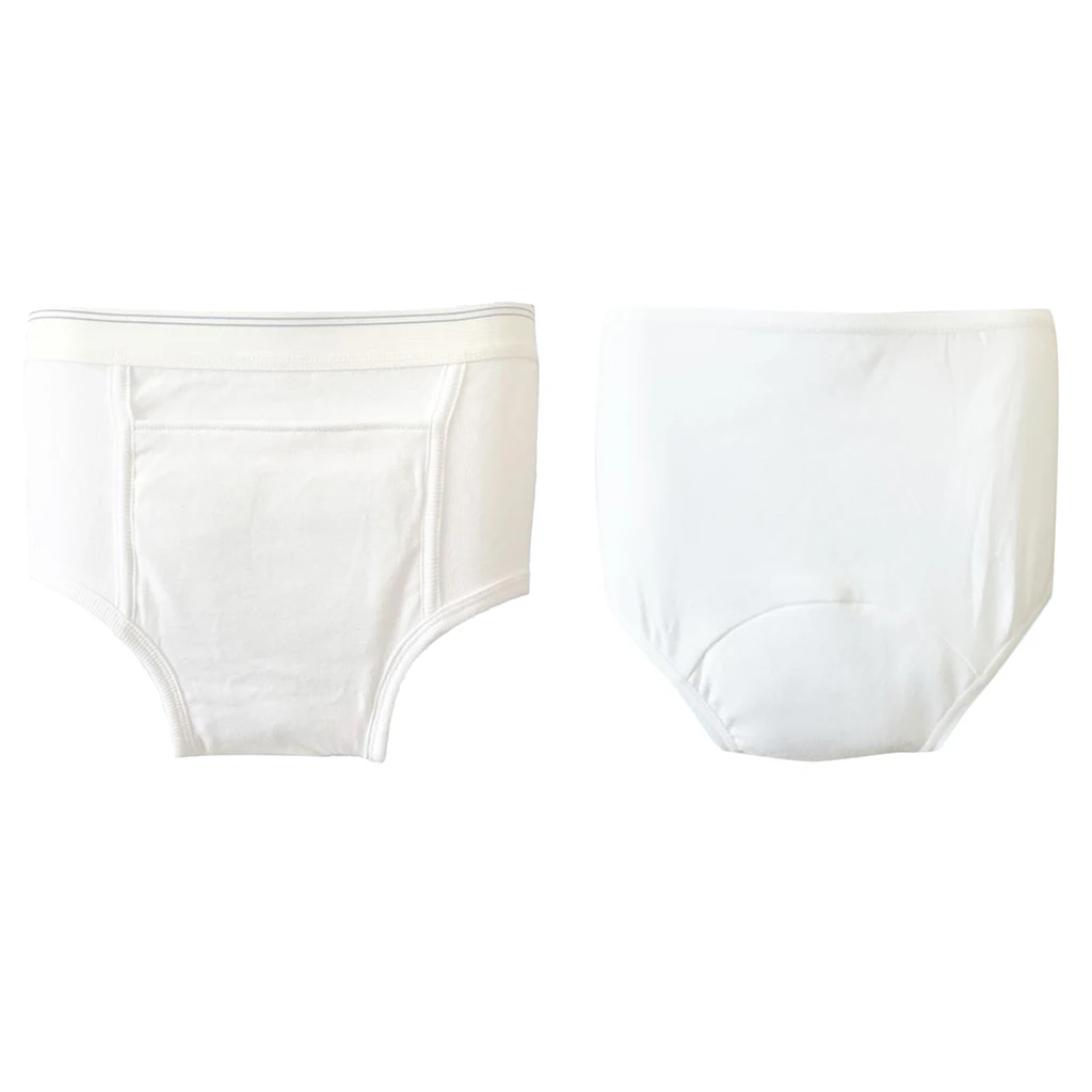 Washable Absorbency Incontinence Aid Cotton Underwear Briefs For Men