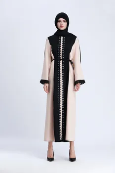 

Plus Size S-4xl Dubai Muslim Abaya Hijab Dress Women Pullovers Bangladesh Lace Maxi Dresses Islamic Clothing Marocain Turkish