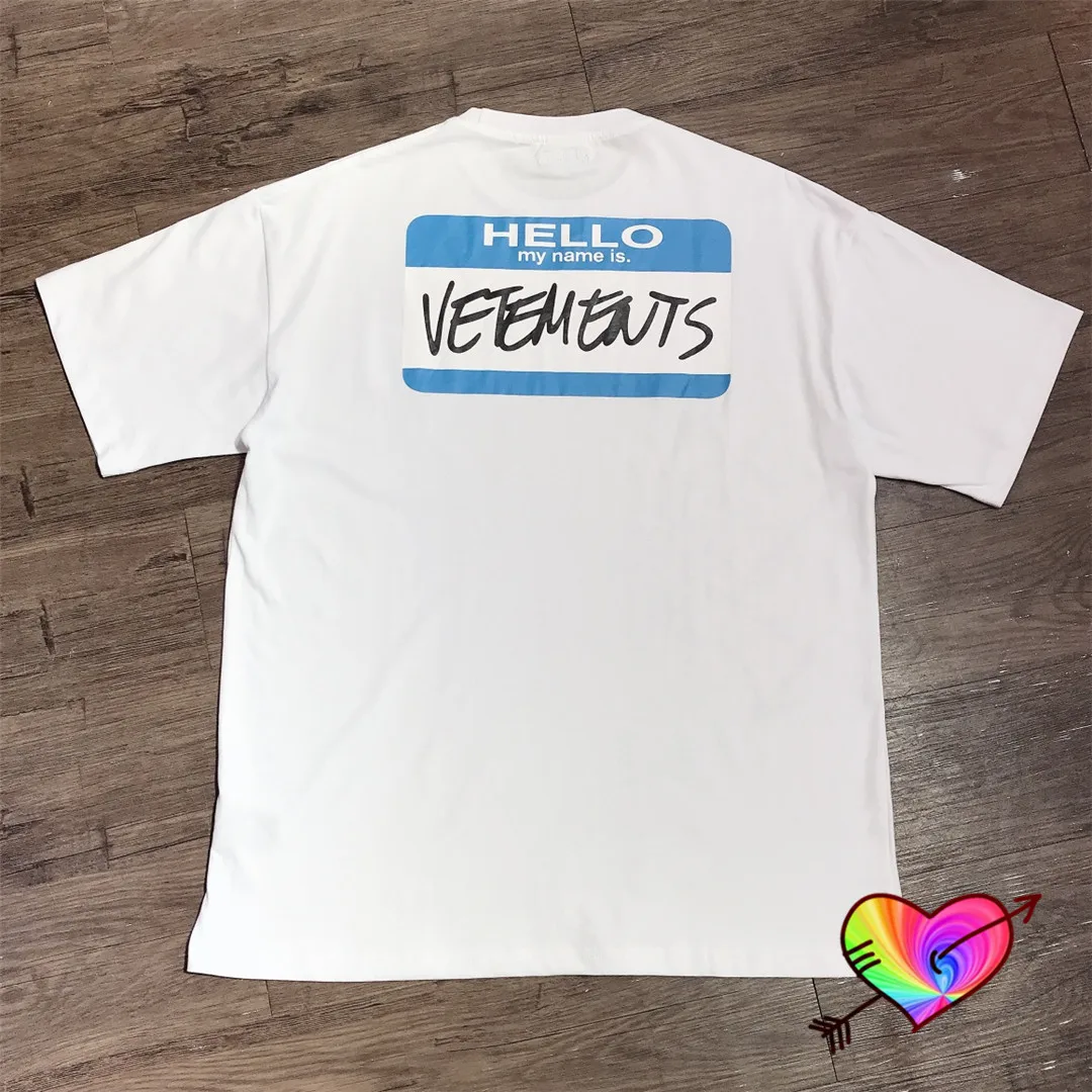 Washed Vetements Label T Shirt 2022 Men Women 1:1 High Quality Back Tonal Logo Embroidered Vetements Tee VTM Tops Short Sleeve tee shirts T-Shirts
