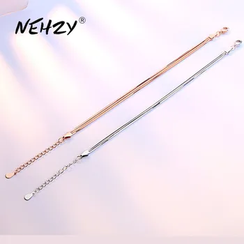 

NEHZY 925 sterling silver new jewelry high quality fashion woman bracelet retro simple length 20CM bracelet