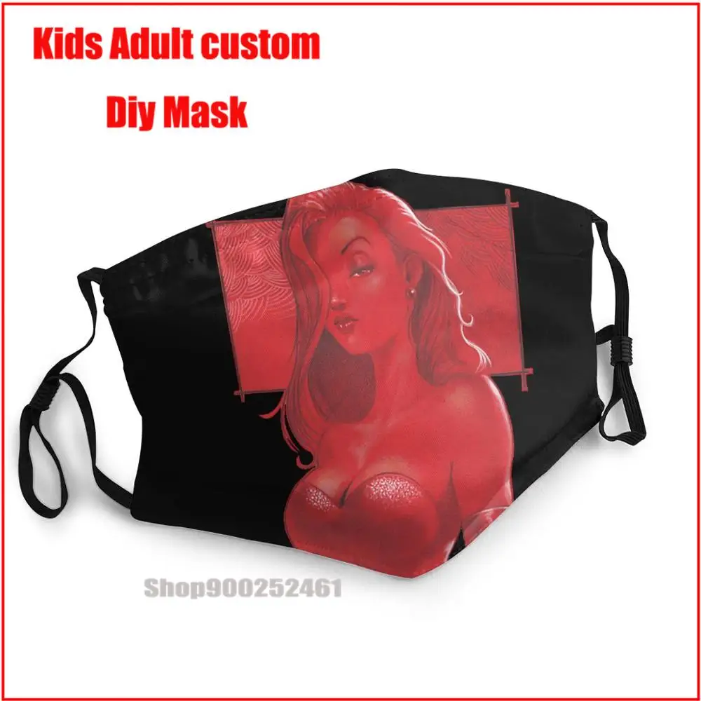 Jessica Rabbit Movie Who Framed Roger DIY mondmasker harry washable reusable face mask designer | Аксессуары для одежды