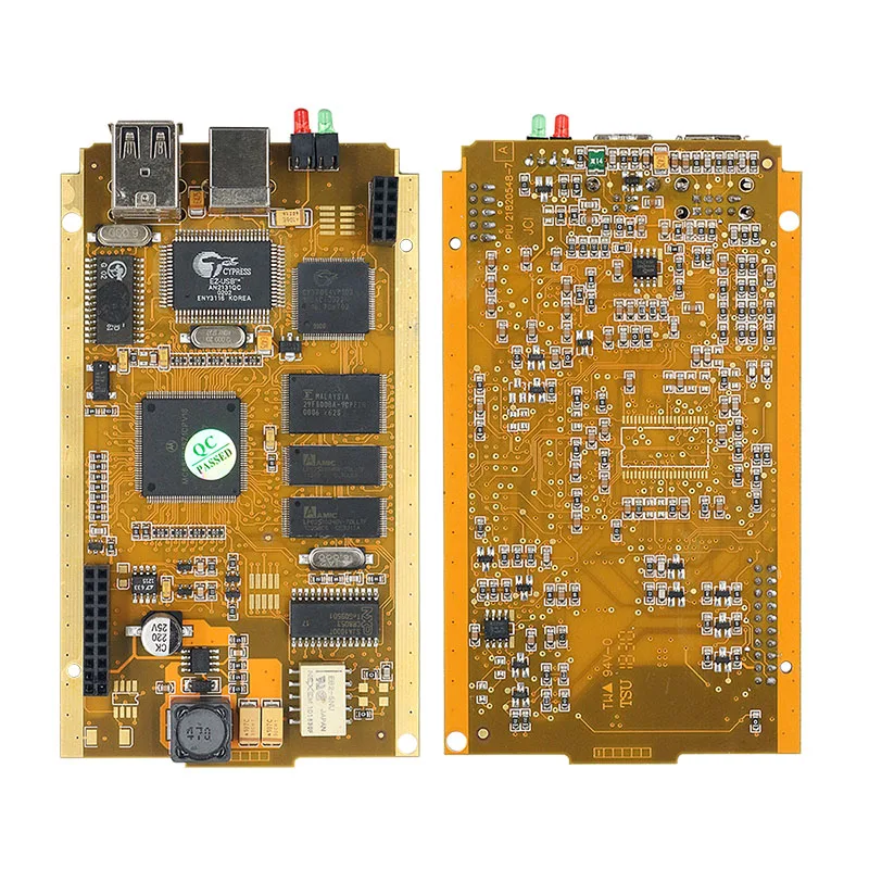 Автомобильный диагностический сканер Can Clip V202 золотистый полный чип CYPRESS AN2131QC OBD2