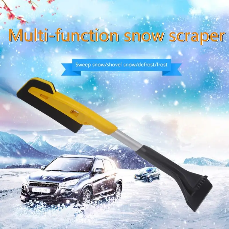 Многофункциональный скребок для льда, лопата для удаления снега, инструмент для очистки ветрового стекла, инструмент для зимнего обслуживания автомобиля C45