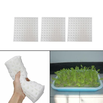 

100Pcs Eco-friendly Sponge Cubes Seed Start Grow Plant Net Cup Basket Media Soilless Cultivation System Gardening Tool