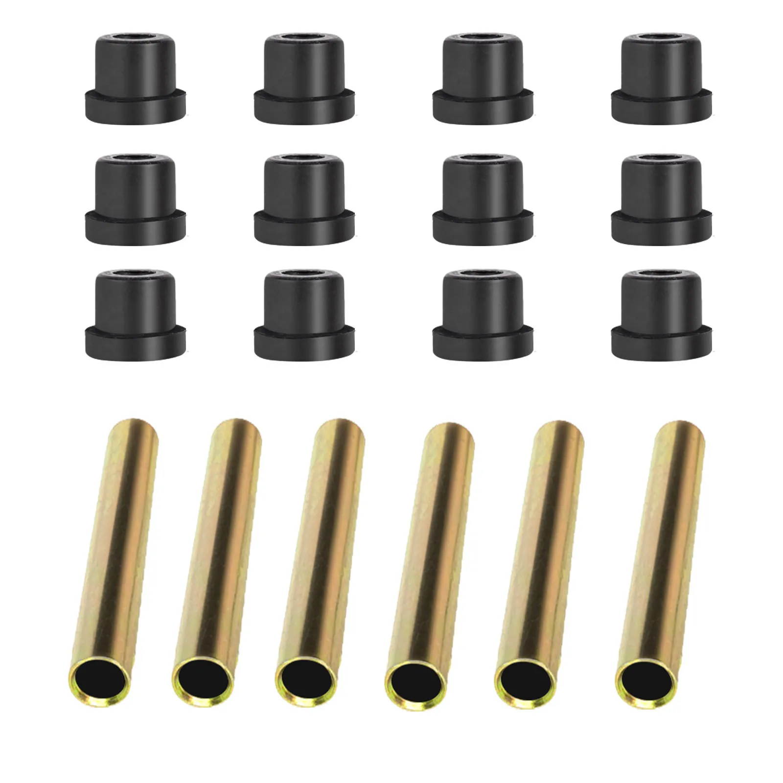 

12Pcs Plastic Bushings 1012303 & 6Pcs Metal Sleeves 105583 Kit for Club Car DS 1981-Up Gas Electric Golf Carts Front Leaf Spring