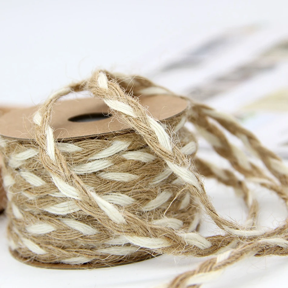 Jute Rope Natural Burlap Hemp Jute rope Party Wedding Decoration 5M