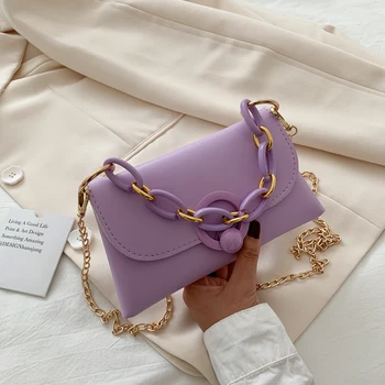 

Mini Solid Color Crossbody Bags PU Leather Cross Body Bags For Women 2020 Female Chain Shoulder Handbags Lady Travel Bag