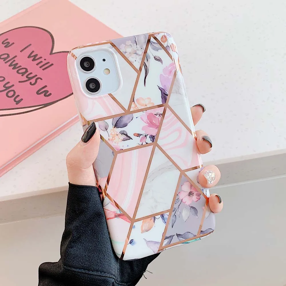n Чехлы для телефонов LOVECOM с геометрическим мрамором и текстурой для huawei mate 30 P30 P20 Pro Lite mate 20 Lite мягкая задняя крышка с гальваническим покрытием IMD - Цвет: n