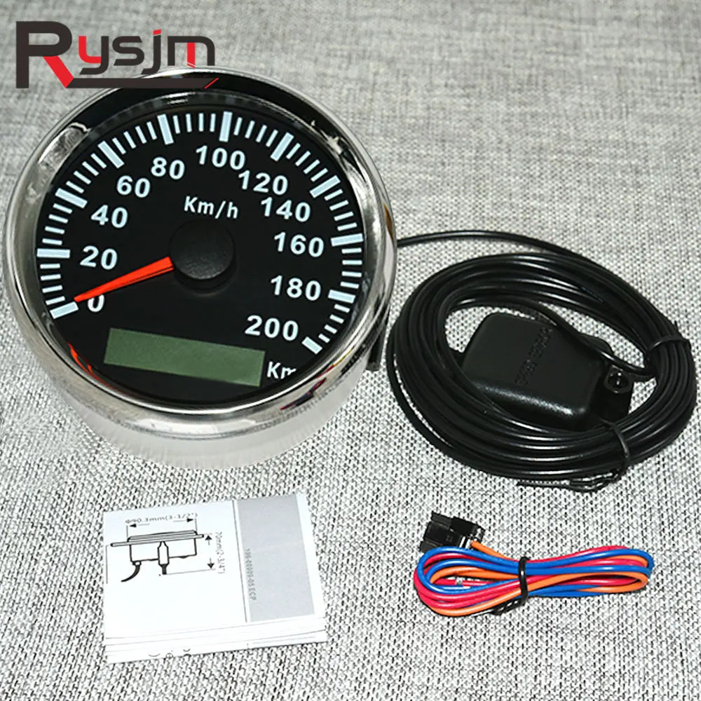 85mm 200km/h Digitaler GPS Tachometer Tacho Kilometerzähler für Auto  Motorrad