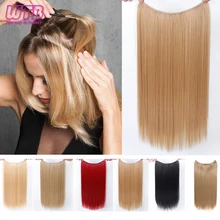 WTB 2" длинные волнистые синтетические волосы для наращивания термостойкие шиньоны рыбья линия Halo невидимые черные коричневые накладные волосы