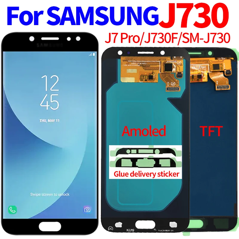 Для Samsung Galaxy J7 Pro 2017 J730 SM-J730F J730FM/DS J730F/DS J730GM/DS ЖК-дисплей сенсорный экран дигитайзер