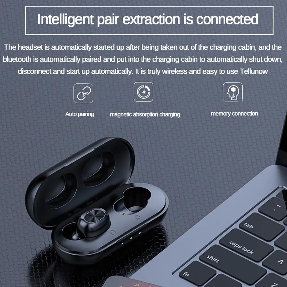 5D беспроводные Bluetooth наушники 5,0 с сенсорным управлением TWS Bluetooth наушники водонепроницаемые 9D стерео музыкальные наушники для домашнего спорта 300 мАч