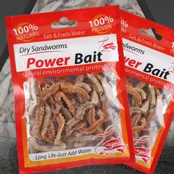 1Pack 6g 10g Fishing Power Lures Dry Lugworm Sandworm Silicone Baits Peche Worms Everything for Fishing Goods