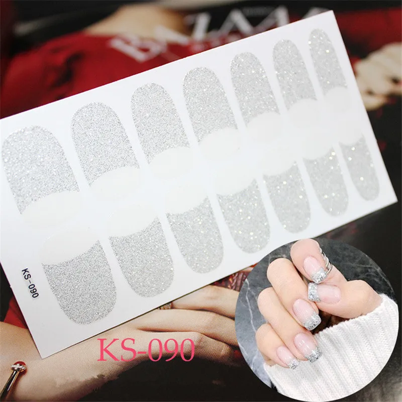14 подсказок/лист стикеры 3D на ногти Nail Art маникюрный Водные Переводные картинки украшения для ногтей наклейки клей переводные наклейки - Цвет: KS090