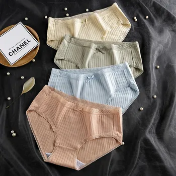 

3 pcs/lot 2020 Sexy Women Panties Cotton Ladies Briefs Underwear Comfort Underpants M-XL Female Panties YZT W-1