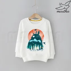 Miyazaki hayao kawaii totoro japonês anime dos desenhos animados crianças moletom com capuz bonito impressão moletom roupas do miúdo superior