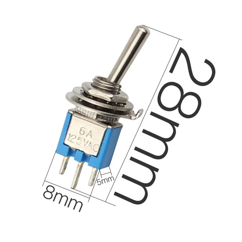 SMTS-102 светло-голубой миниатюрный переключатель включения SPDT 3-Pins 3A 125VAC 1.5A Amps 250VAC DL