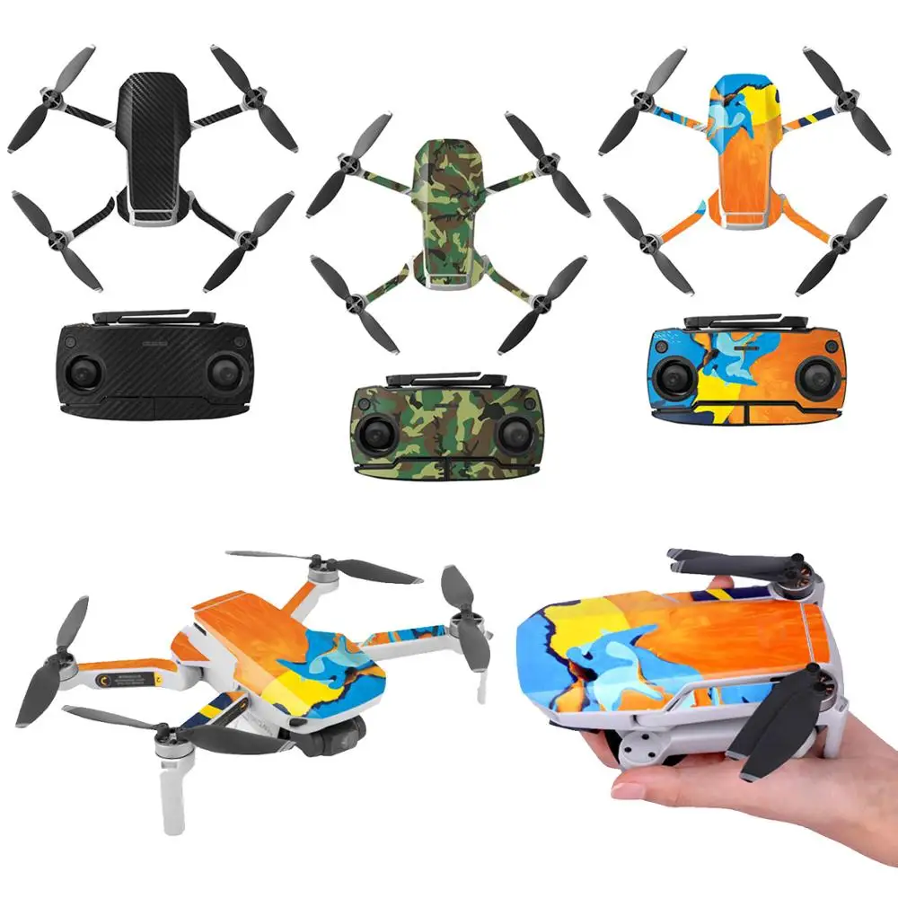 SUNNYLIFE ПВХ наклейки для DJI Mavic мини пульт дистанционного управления нарисованная Кожа Защитная пленка наклейки для Mavic Mini Drone аксессуары