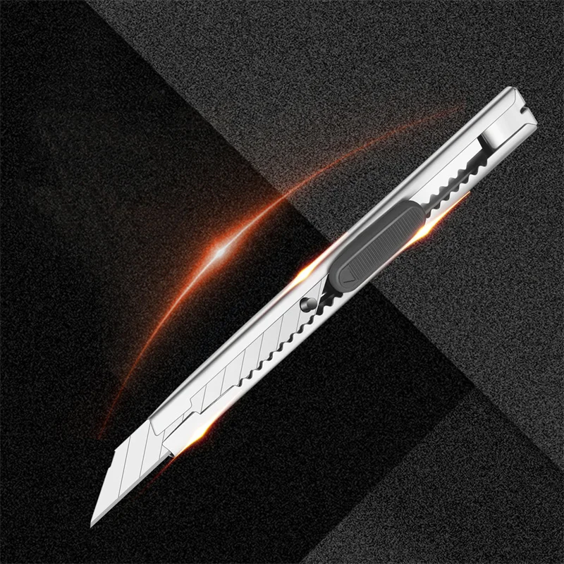 4Pcs/Set Stainless Steel Small Utility Knife Tools Kit Non-Slip Blades Unboxing Knife Paper Cut Handicraft Carving Tools utility knife paper cutter carving knife metal carving knife box cutter cutting knife art knife paper cutting knife box opener