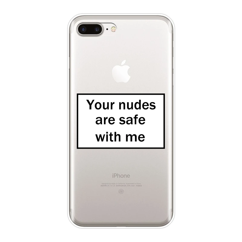 No.7 ТПУ чехол для телефона силиконовый для Apple iPhone 6 S 6 S 7 8 X XR XS Max Забавный текст цитаты Мона мягкая задняя крышка для iPhone 8 7 6 S 6 S Plus - Цвет: No.7