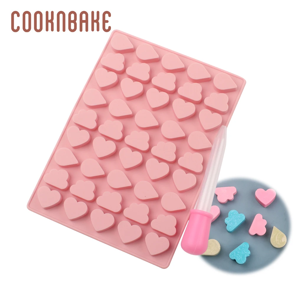 COOKNBAKE силиконовая форма для десертов лоток для льда Мини Сердце облако Конфеты Шоколад Форма для торта инструмент для украшения с капельницей diy gummi