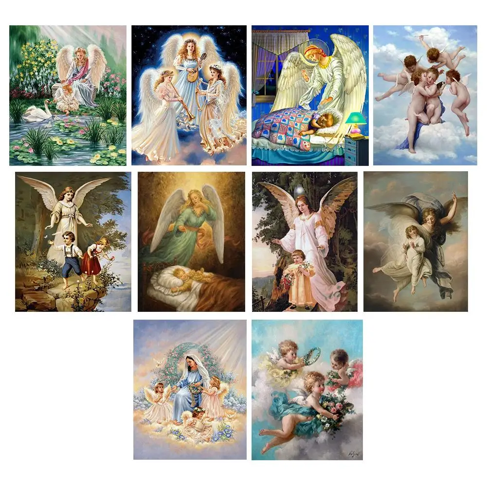 

5D DIY Full Drill Diamond Painting Rubik's Cube Diamond Guardian Angel Butterfly Cross Stitch Needlework Craft Mosaic 40*30cm