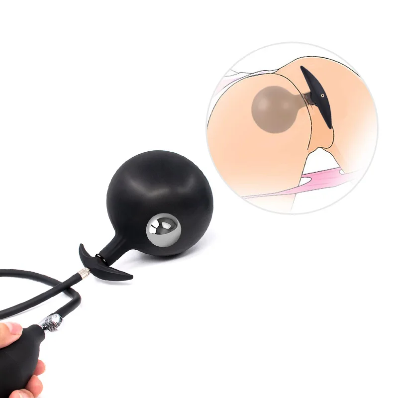 Inflatable Huge Anal Butt Plug Anal Dilator Silicone Huge Anus Pump Expandable Prostate Massager Sex Toys For Couple Adult Games
