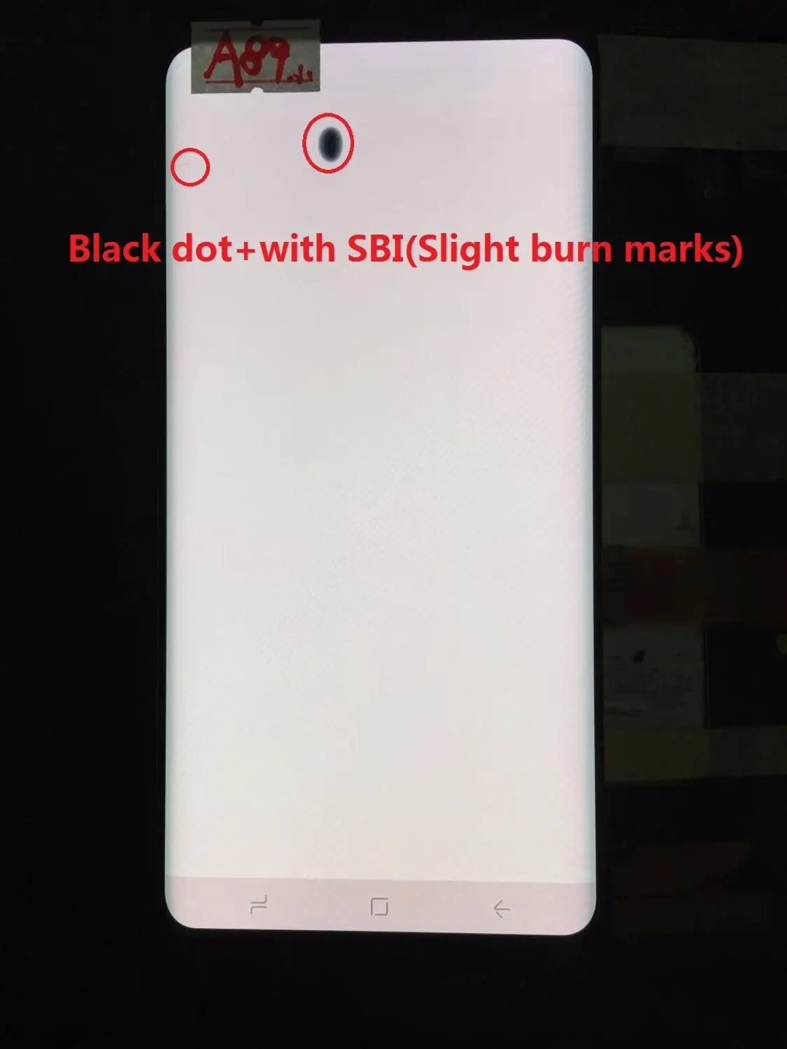 ORIGINAL AMOLED LCD for SAMSUNG Galaxy Display S8+ Plus G955U G955F Touch Screen Digitizer With Black Dot - Цвет: NO.A89 With SBI