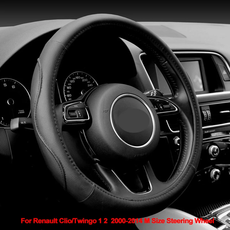 Copertura Del Volante Dell'Automobile Dell'Involucro Fonda Volante Per Renault Clio / Twingo 1 2 2000 - 2014 Taglia M Treccia Sul Volante Volant