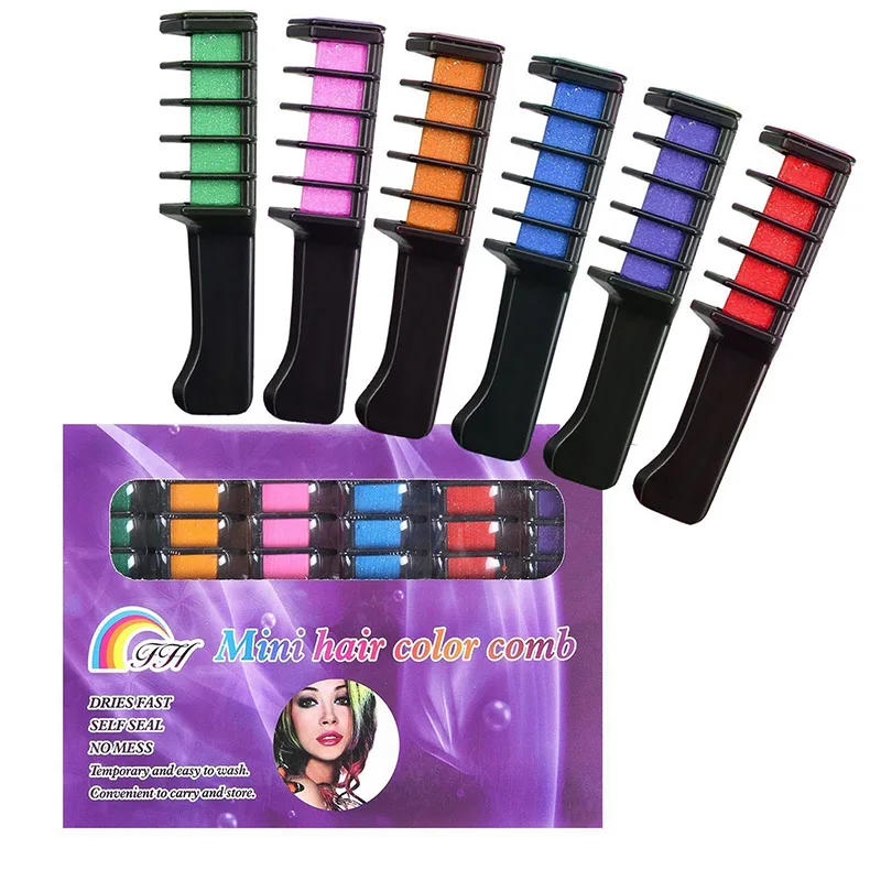 

New Temporary Hair Chalk Hair Color Comb Dye Salon Party Fans Cosplay Tool SCI88