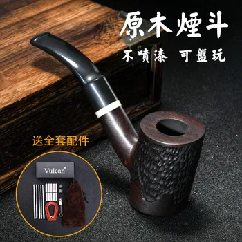

Ebony durable wood no paint pipe + cigar pipe boyfriend father gift accessories