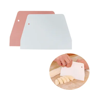 

2PCS Dough Scrapers Cream Smooth Cake Spatula Baking Scraper Multipurpose Kitchen Scrapers for Pizza Dough Pastry Cake