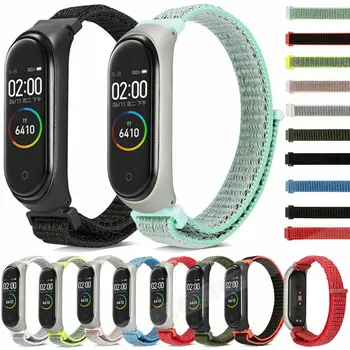 

For Xiaomi Mi Band 3 4 Knitted Nylon Strap Smart Accessories For Mi 3 Mi 4 Replacement Smart Wristband Strap