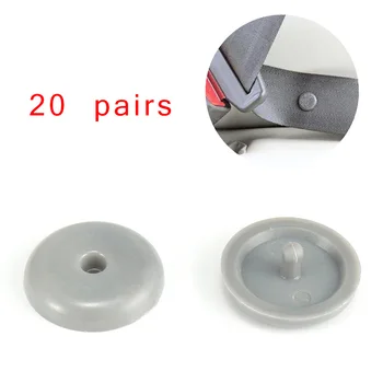 

20 Pairs Seat Belt Clips Button Buckle Stop Universal Stopper Fasteners