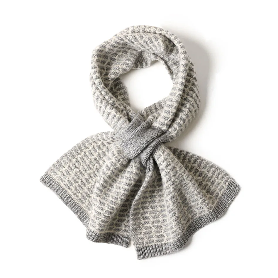 CAVME 3 Gray CAVME вязаный кашемировый шарф для женщин и детей зимние мягкие короткие шарфы кашемир 52 г - Цвет: CAVME 3 Gray