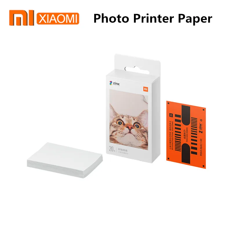Xiaomi Original ZINK bolsillo Papel de impresora auto-adhesivo impresión fotográfica 10/20/50 para Xiaomi Mini bolsillo impresión fotográfica. Solo papel